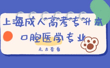 2024年上海成人高考專升本口腔醫學專業報名要求